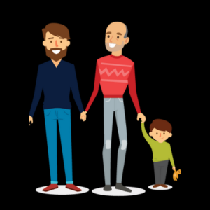 clipart of three generations of males for blog